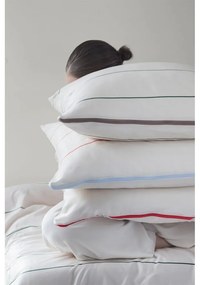 Lenjerie de pat roșie/bej din bumbac satinat pentru pat de o persoană 140x200 cm Align – Mette Ditmer Denmark