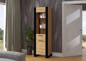 Vitrină Nulakka E (Stejar artisan + negru mat). 1124827