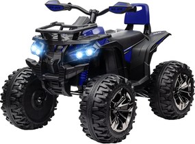 HOMCOM ATV Electric pentru Copii 3-5 Ani, Motocicletă Electrică pentru Copii cu Muzică, 100x65x73 cm, Albastru | Aosom Romania
