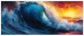 Tablou - Val în apus de soare (120x50 cm)