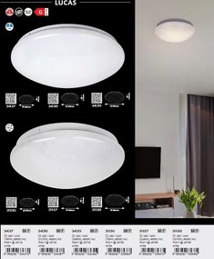 Plafoniera LED design modern Lucas alb 26cm