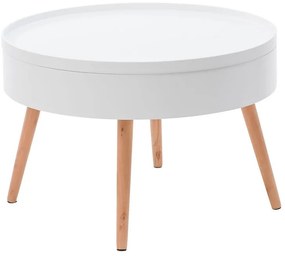 Masă de cafea rotundă cu depozitare 60 cm
