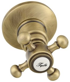 Baterie în culoarea bronzului pentru duș încastrată (2 ieșiri) Antea – Sapho