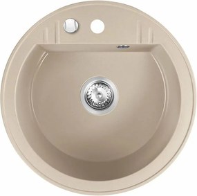 Chiuveta compozit Ferro Mezzo II rotunda 51 cm bej nisip