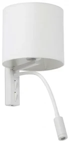 Aplica perete cu reader LED design modern TIRA alba