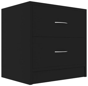 801037 vidaXL Noptieră, negru, 40x30x40 cm, lemn prelucrat