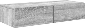 vidaXL Raft de perete cu sertare Gri Sonoma 80x31x17 cm Lemn prelucrat