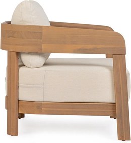 Fotoliu de grădină în culoare naturală din lemn masiv Pablo – Bizzotto