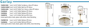 Lustra moderna suspendata GORLEY auriu, 40cm