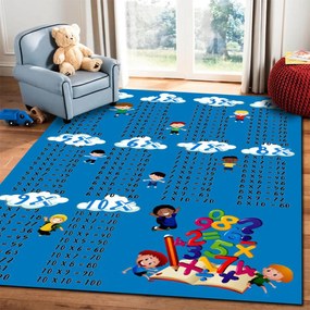 Covor camera copii antiderapant diverse marimi albastru