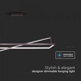 Lustră LED dimabilă pe cablu LED/45W/230V 3000K 114 cm negru