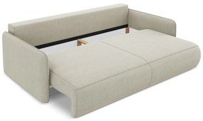 Canapea crem extensibilă/cu spațiu de depozitare 216 cm Nanea – Makamii