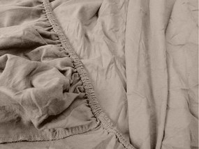 Cearsaf jersey de culoare nisipie 90 x 200 cm