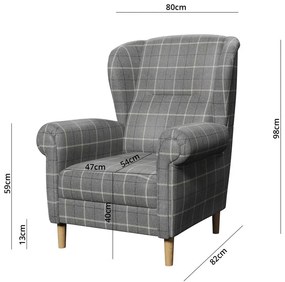 Fotoliu gri wing Swan – Ropez