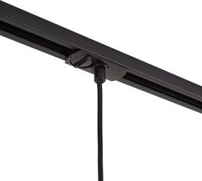 Sistem de șină modern negru cu 3 pendule aurii cu sticlă transparentă monofazat - Iconic Laura