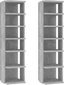 vidaXL Pantofare, 2 buc., gri beton, 27,5x27x102 cm