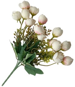 Bujori alb-roz artificiali PEPA, 30cm