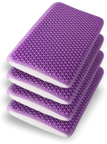 PACHET 4 PERNE CERVI-SAN ORTOPEDIC, pernă cervicală pentru susținerea gâtului, umerilor, compoziție din spumă cu memorie, cu dublă utilizare, amelioarează durerile cervicale și împiedică transpirația, husă respirabilă tip fagure