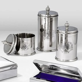 Set de 3 cutii pentru biscuiti design LUX Gaston, nickel 103994 HZ