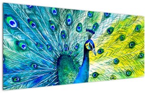 Tablou - Păun (120x50 cm)