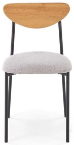 Set masă și scaune Pavia 4+1, lemn natural / gri