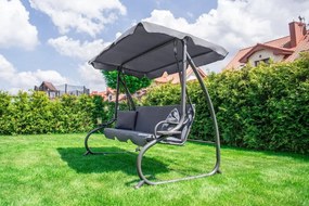 Leagăn de grădină reglabil în gri