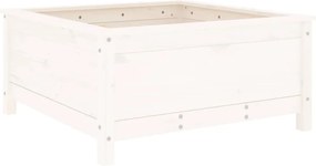 vidaXL Jardinieră de grădină, alb, 82,5x82,5x39 cm, lemn masiv de pin