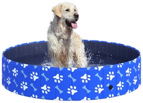 PawHut Piscina pentru Câini de Talie mai mare de 65kg din Plastic Dur și Anti alunecare pentru Grădină sau Spații Interioare, Φ140x30cm