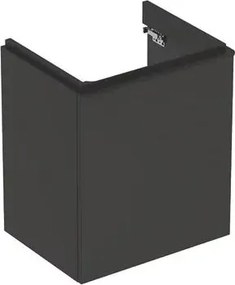 Dulap baza pentru lavoar suspendat Geberit Smyle Square lava gri inchis 1 usa opritor dreapta 54 cm