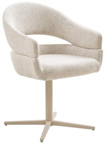 Set de scaune de sufragerie crem cu cotiere 2 buc. tapițat Dover – House Nordic