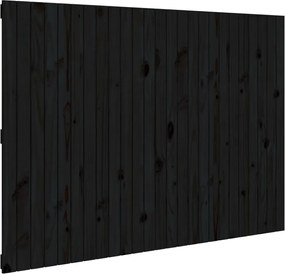 vidaXL Tăblie de pat pentru perete negru 159,5x3x110 cm lemn masiv pin