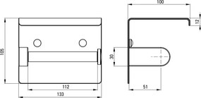 Round Suport pentru hârtie igienică, montare pe perete - cu raft Finisaj: Auriu periat ADR_R221