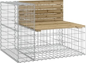 vidaXL Bancă de grădină design gabion 92x71x65,5 cm lemn pin impregnat