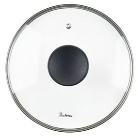 Cratiță Luigi Ferrero Prima FR-2244, 22x9.5 cm, 3.1 l, Acoperire neaderentă din marmură, Capac din sticlă cu gaură pentru abur, Inducție, Albastru închis