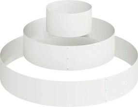 vidaXL Vază pentru Grădină Alb 120 x 120 x 20 cm Oțel laminat la rece