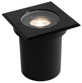 Spotlight exterior pentru sol negru pătrat reglabil IP65 - Delux