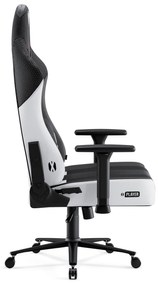 Scaun Gaming Diablo X-Player 2.0 Din Material King Size: Alb-Negru