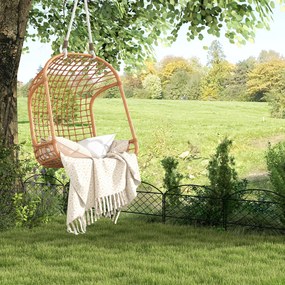 Outsunny Lot de 5 panouri de gard de grădină decorative din metal, bordură de grădină, pat de flori - dim. 305 x 43 cm | Aosom Romania