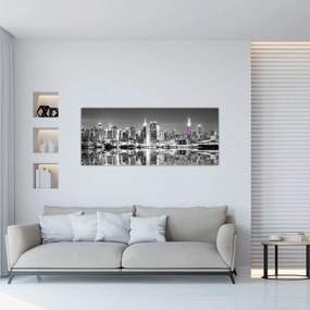 Tablou - New York și zgârie-norii mov (120x50 cm)