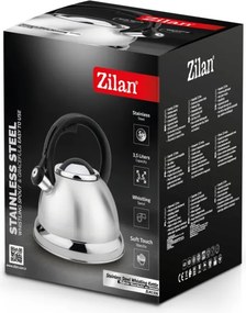 Ceainic cu fluier Zilan ZLN1306 din otel inoxidabil, Compatibil gaz, electric inductie, Capacitate 3.5L