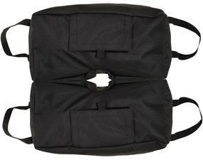 Outsunny Set 2 Baze pentru Umbrelă cu Sac Reîncărcabil cu 50 kg de Nisip, Mânere și Lopată, 50x25x18 cm, Negru | Aosom Romania