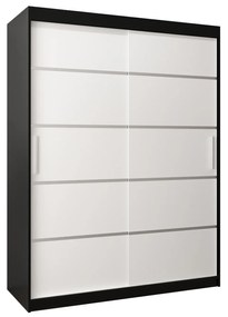 Dulap de haine 150 cm Verika 1 150 (negru + alb). 1063706