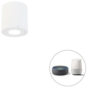 Spotlight inteligent pentru baie alb rotund IP44 cu Wi-Fi GU10 - Capa