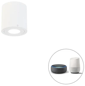 Spotlight inteligent pentru baie alb rotund IP44 cu Wi-Fi GU10 - Capa