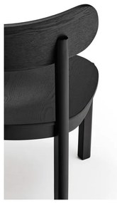 Fotoliu dining negru în decor frasin Nara - Teulat