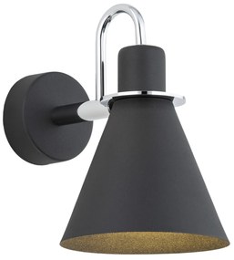 Aplica moderna design retro Beverly negru/crom