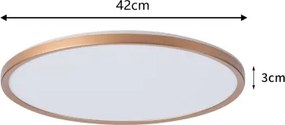 Brilagi - Plafonieră LED pentru baie ULTRA SLIM LED/24W/230V Ø 42 cm roz auriu IP54