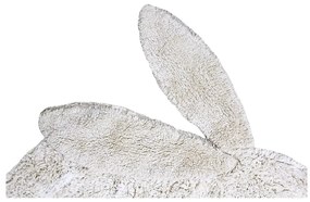 Covor pentru copii gri deschis lavabil/țesut manual din bumbac 130x135 cm Bunny – Lorena Canals