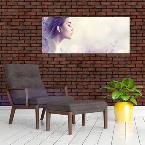 Tablou - Femeia cu lavandă (120x50 cm)