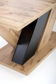 Masa extensibila Brandon stejar wotan/negru L160-200 cm